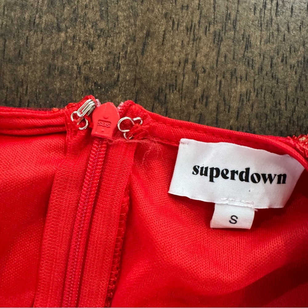 Superdown Scarlet Sequin V-Neck Mini Dress - Picture 9 of 12